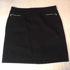 Rare Ralph Lauren Career Petite Black 10P Pencil Skirt Cotton Stretch Career